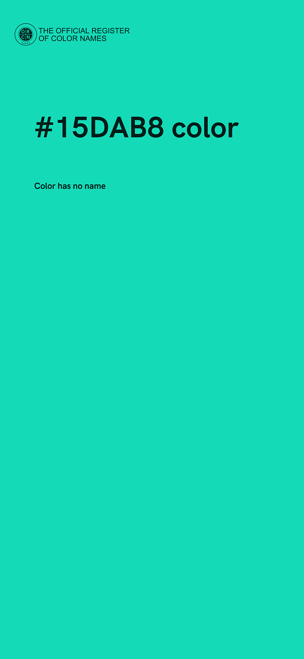 #15DAB8 color image