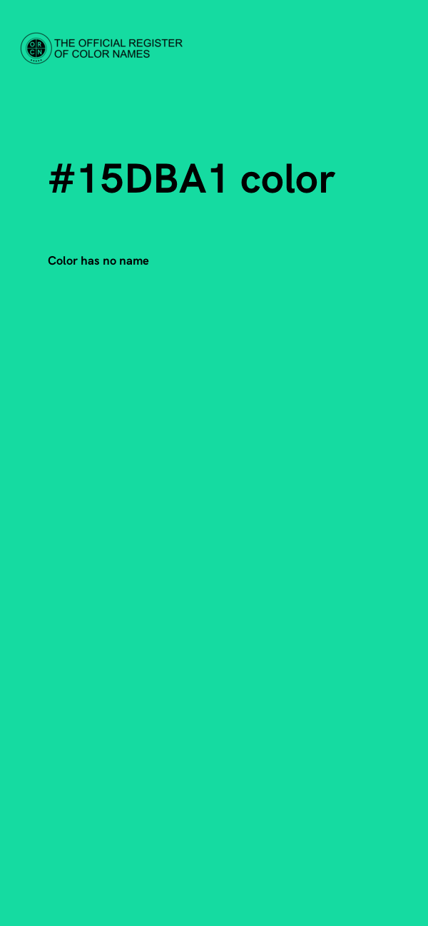 #15DBA1 color image