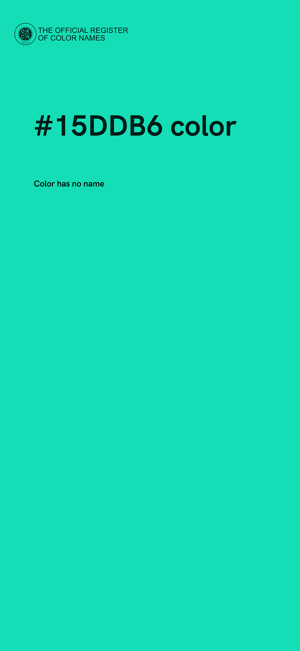 #15DDB6 color image