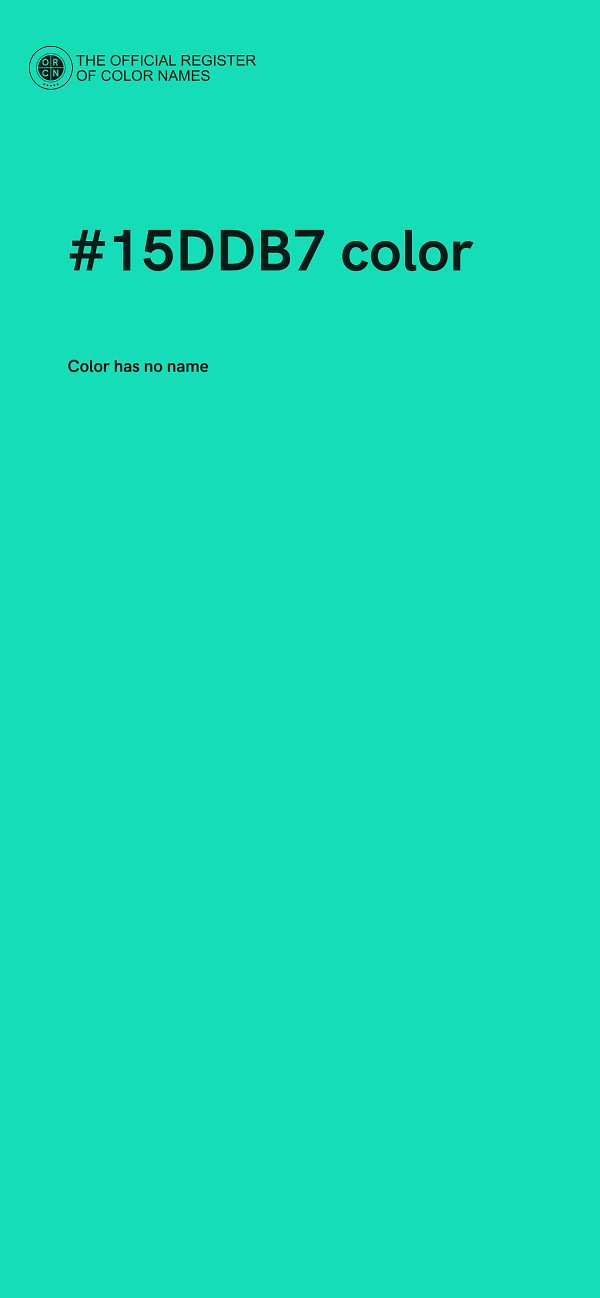 #15DDB7 color image