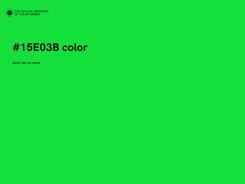 #15E03B color image