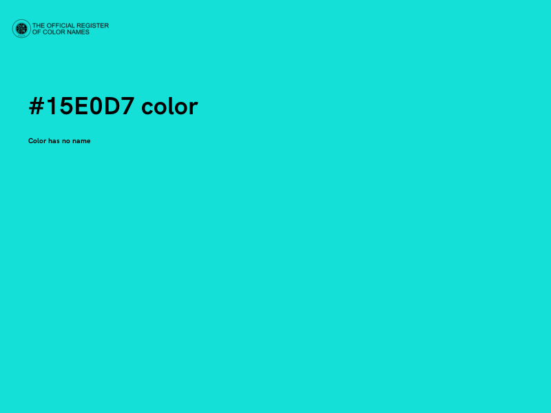 #15E0D7 color image