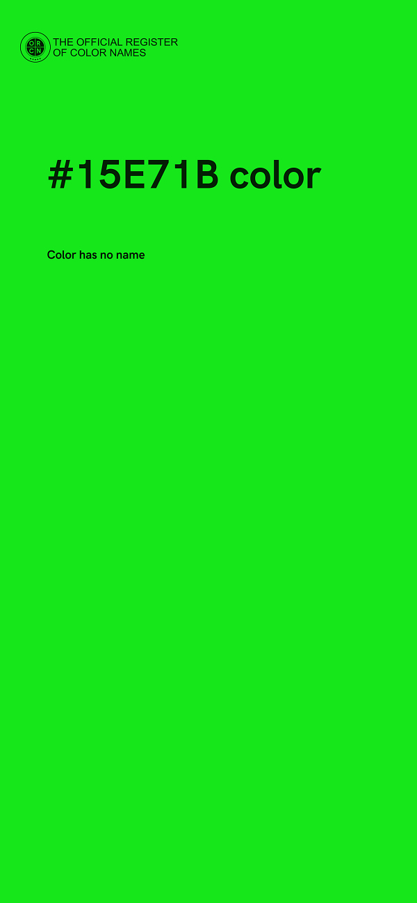 #15E71B color image