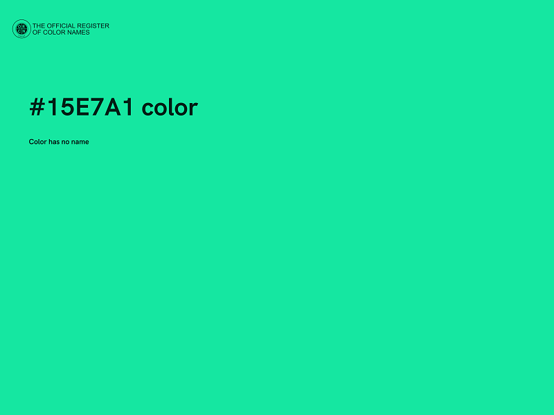 #15E7A1 color image