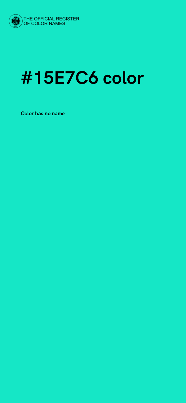 #15E7C6 color image