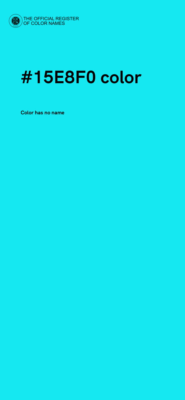 #15E8F0 color image