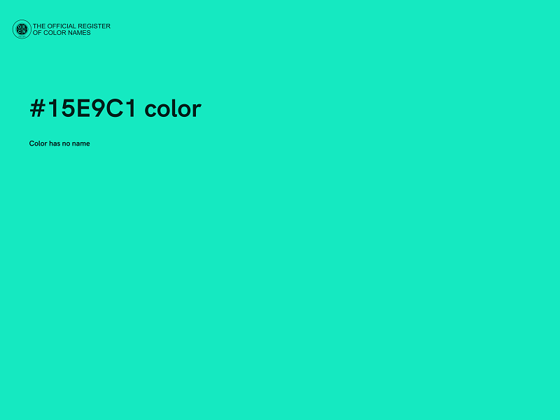 #15E9C1 color image