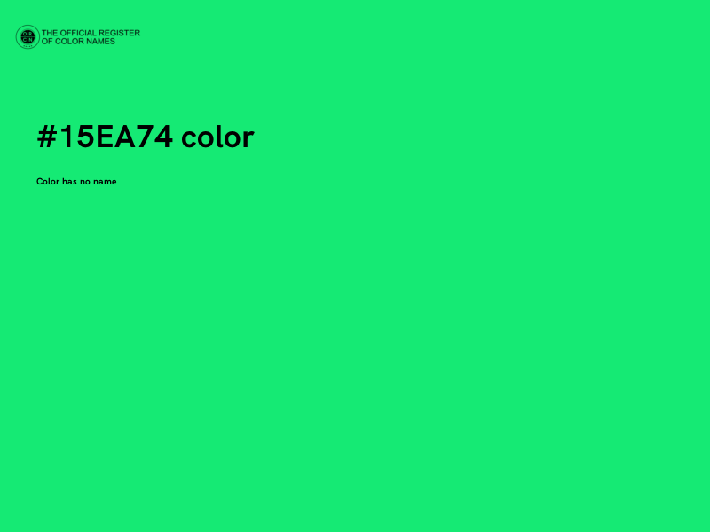 #15EA74 color image