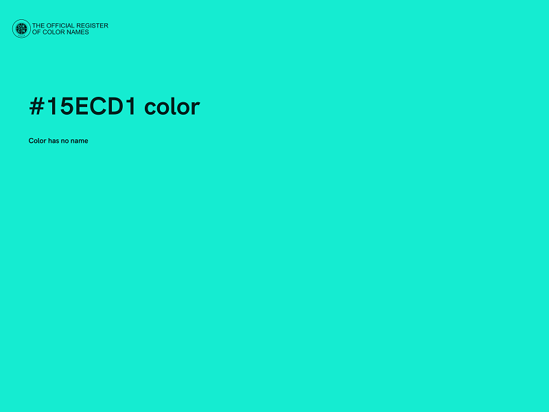 #15ECD1 color image