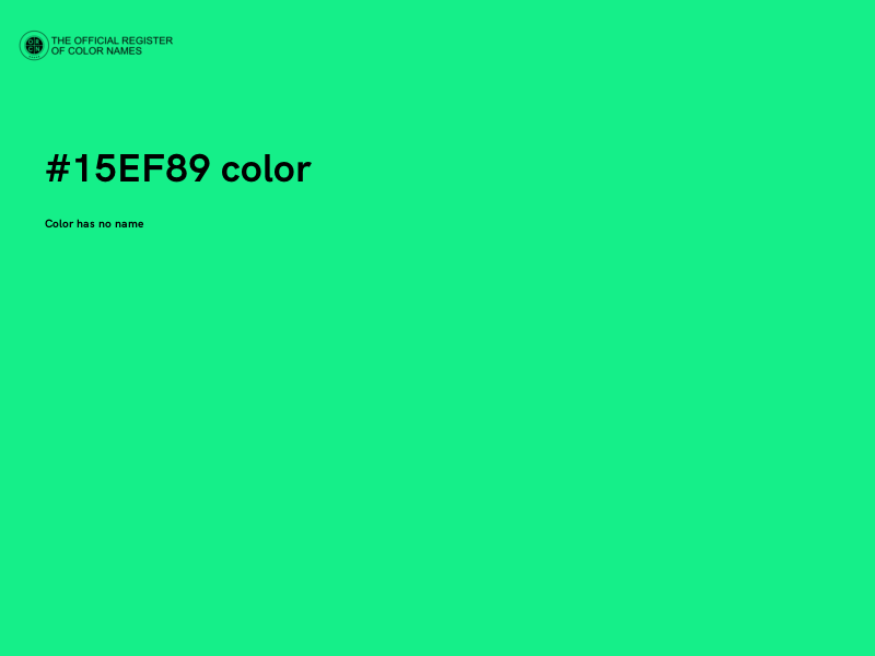 #15EF89 color image
