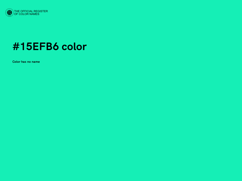 #15EFB6 color image