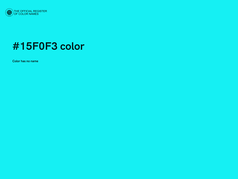 #15F0F3 color image