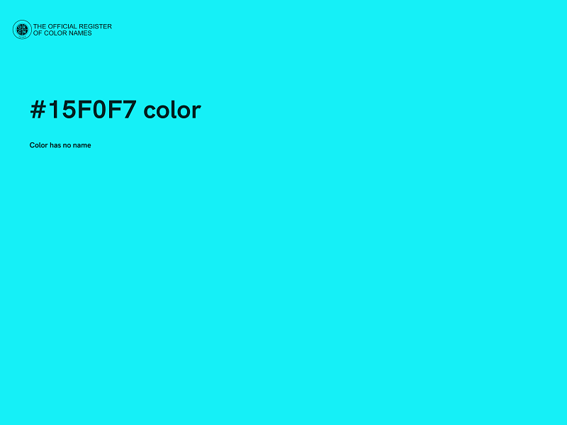 #15F0F7 color image