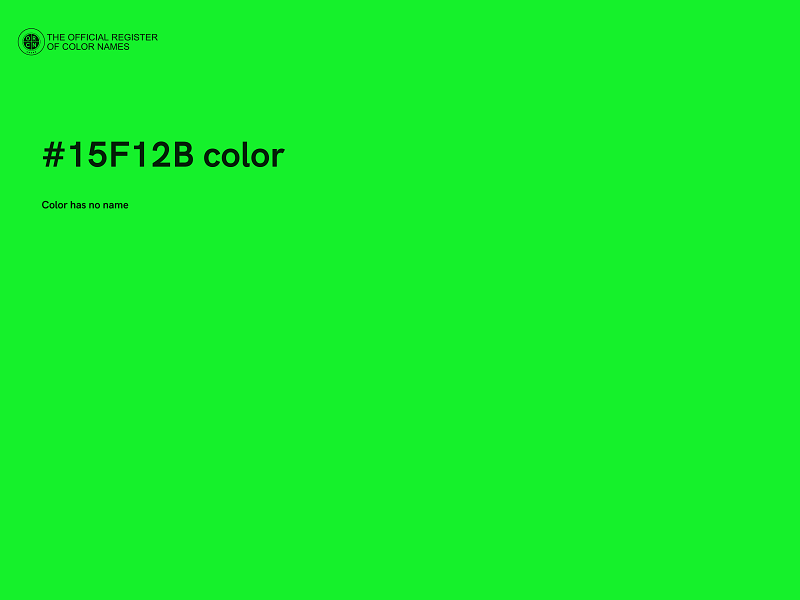 #15F12B color image