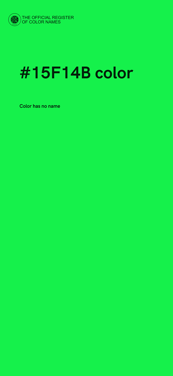 #15F14B color image