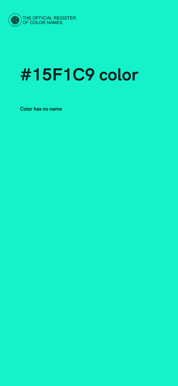 #15F1C9 color image