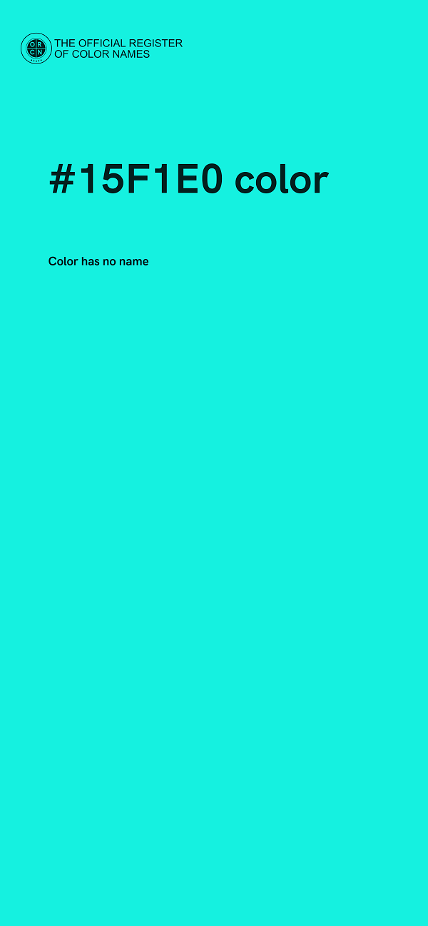 #15F1E0 color image