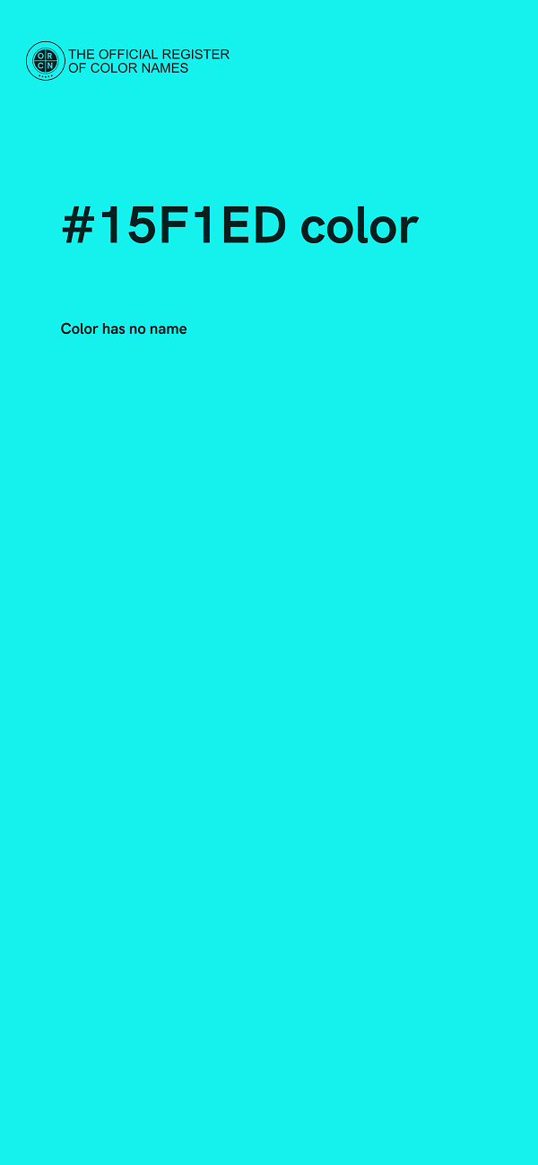 #15F1ED color image
