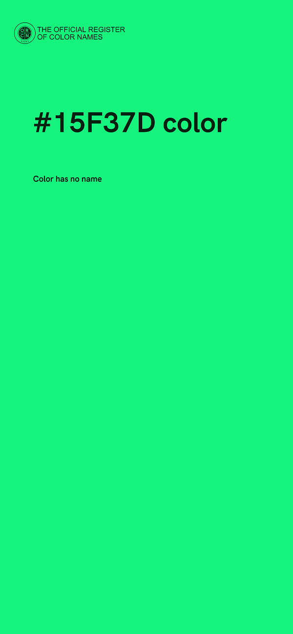 #15F37D color image