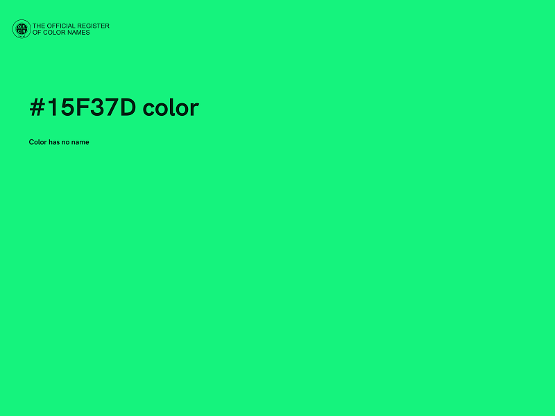 #15F37D color image