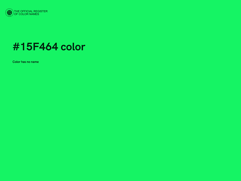 #15F464 color image