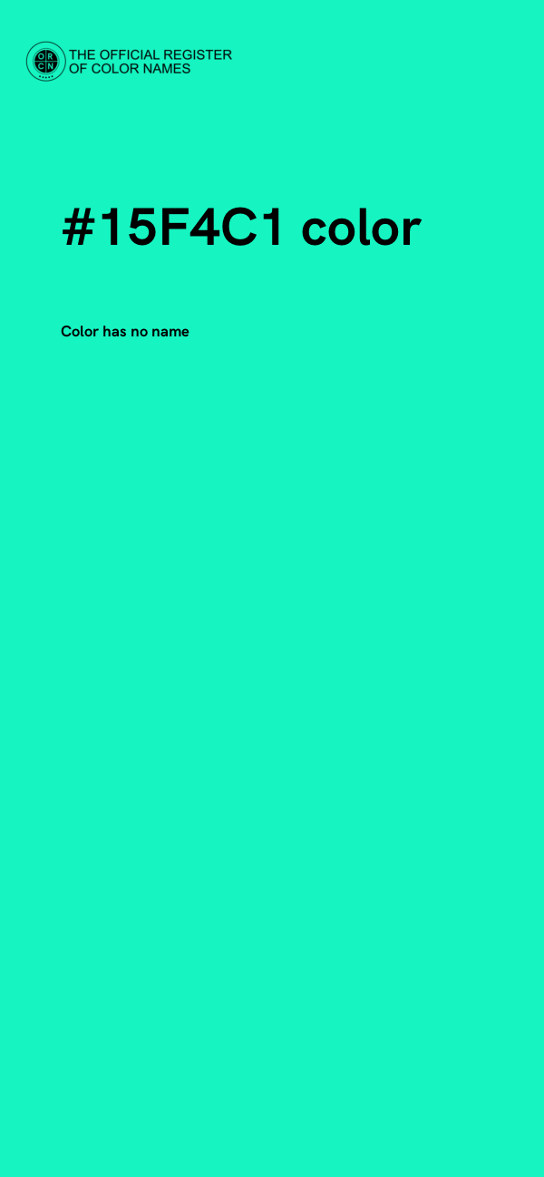 #15F4C1 color image