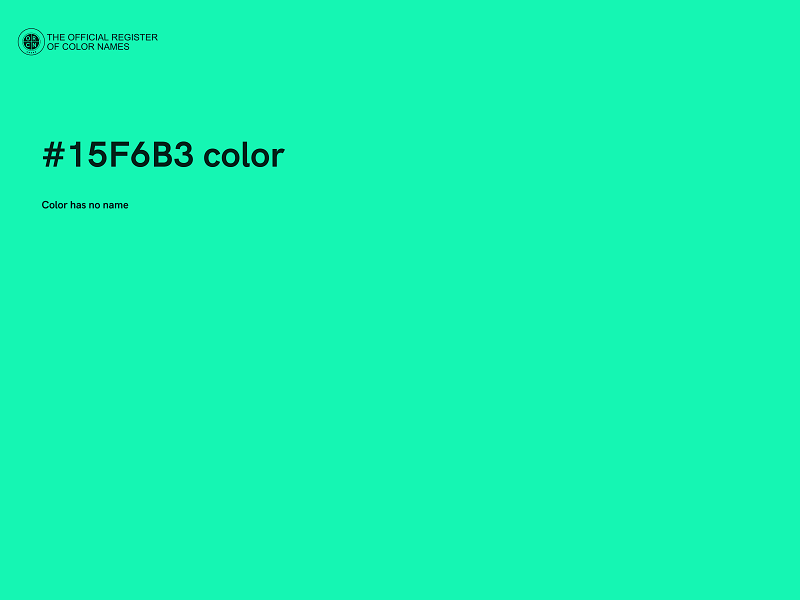 #15F6B3 color image