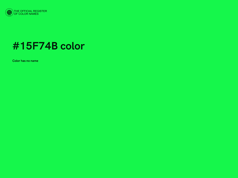 #15F74B color image