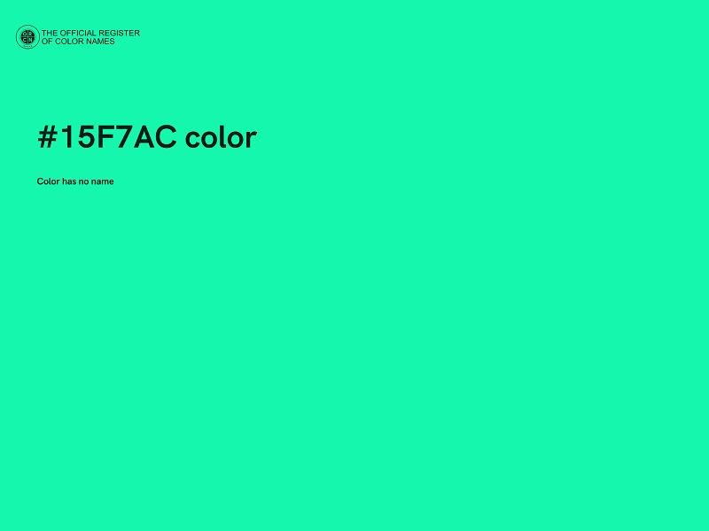 #15F7AC color image