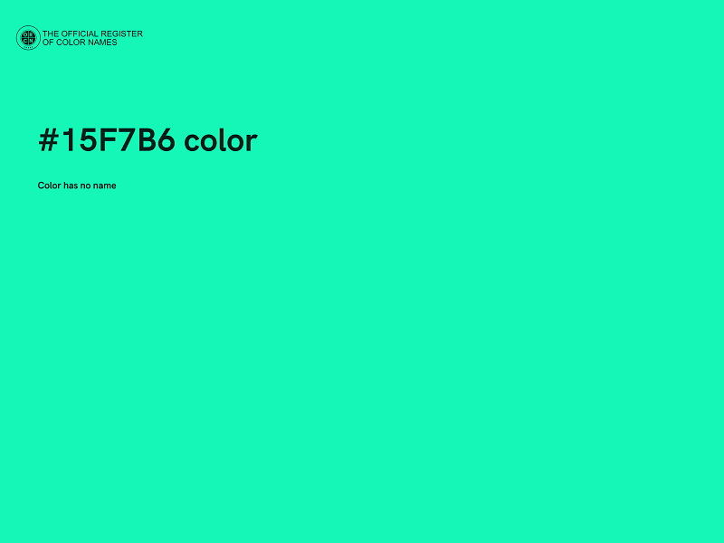 #15F7B6 color image