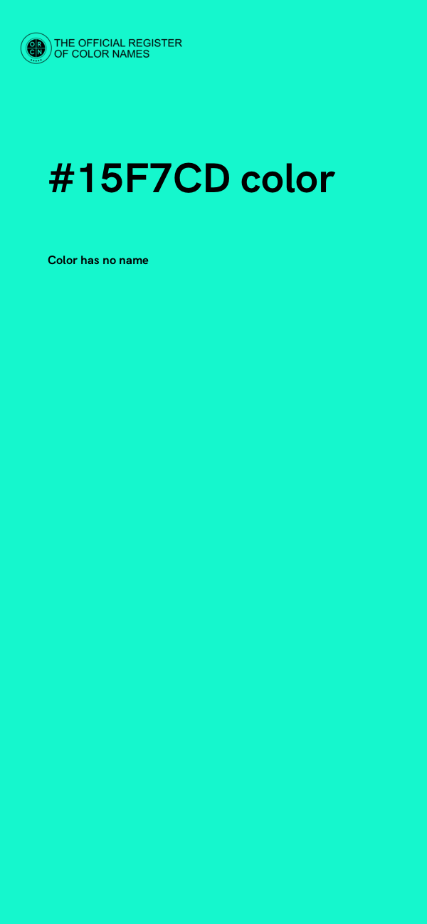 #15F7CD color image