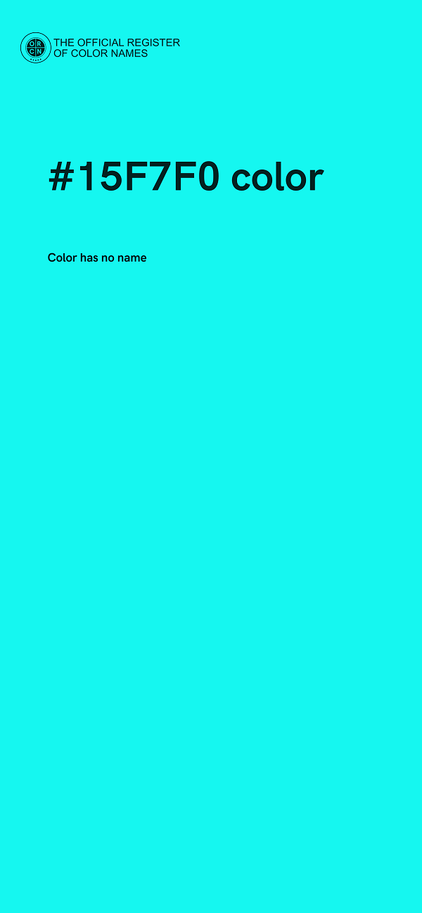 #15F7F0 color image
