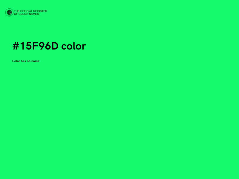 #15F96D color image