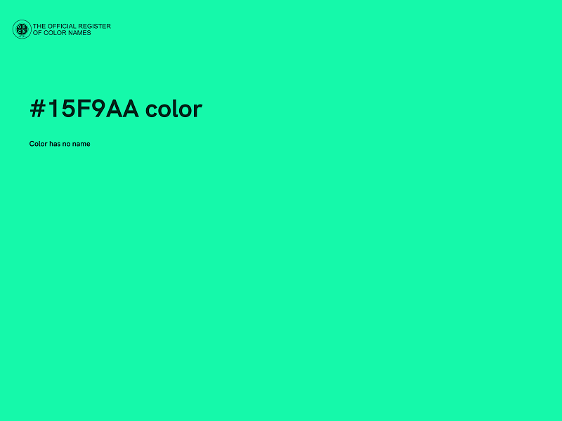 #15F9AA color image