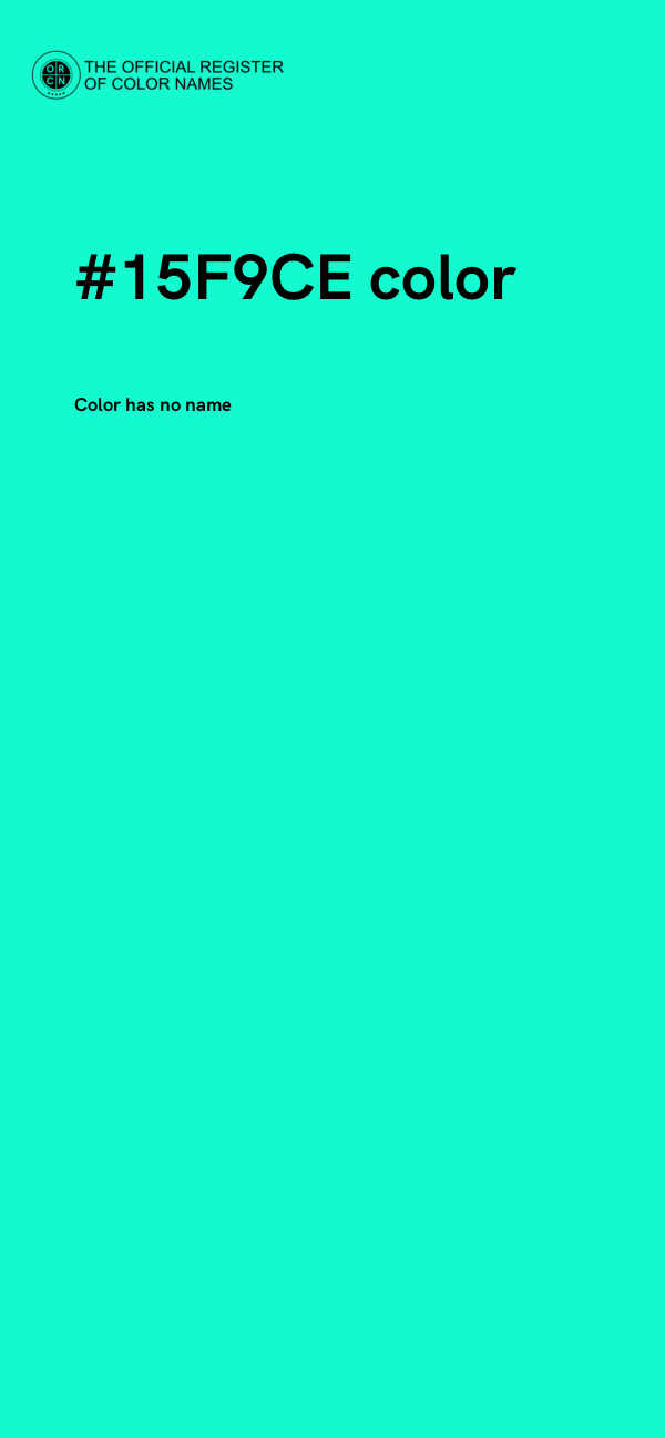 #15F9CE color image