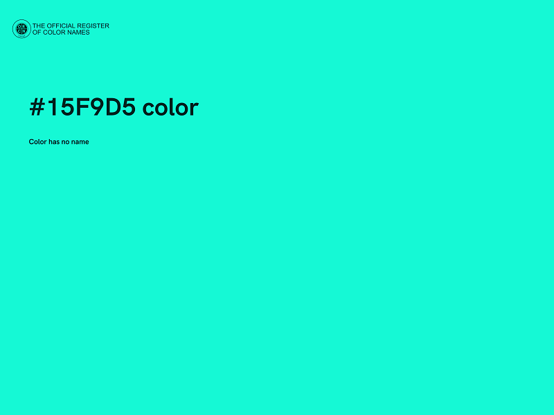 #15F9D5 color image