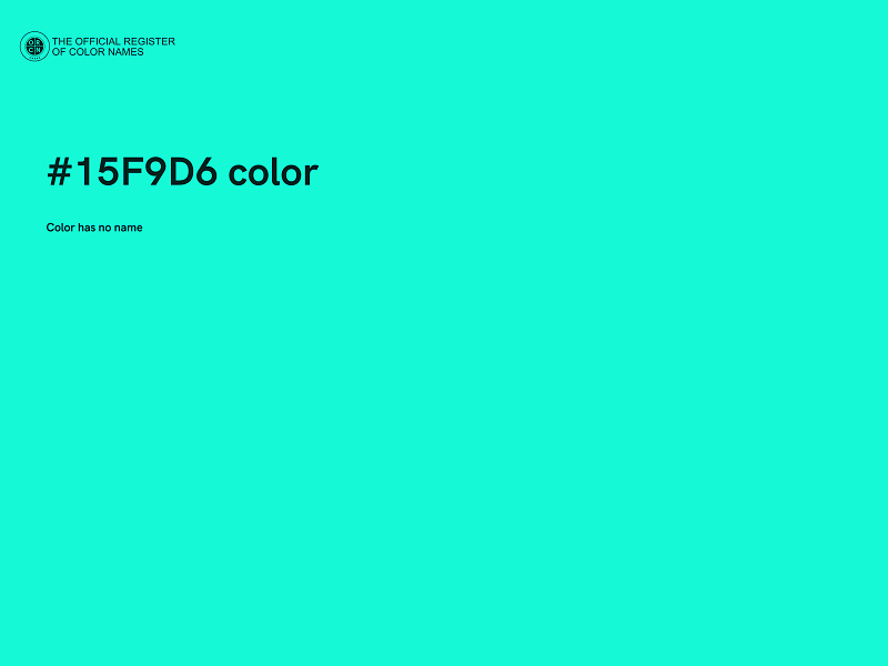 #15F9D6 color image