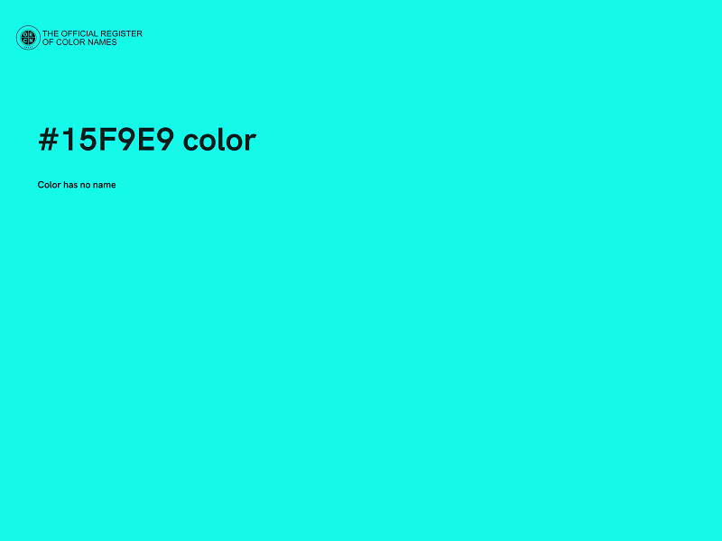 #15F9E9 color image