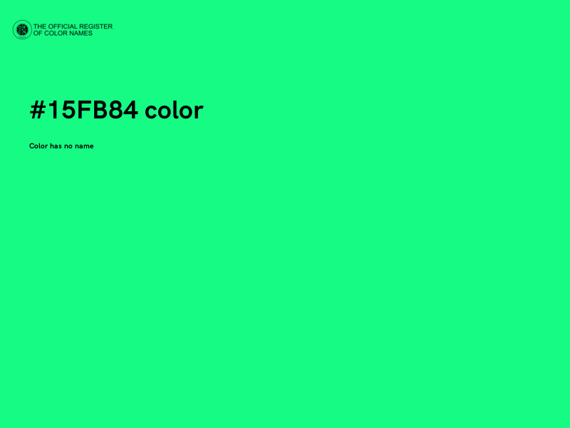 #15FB84 color image