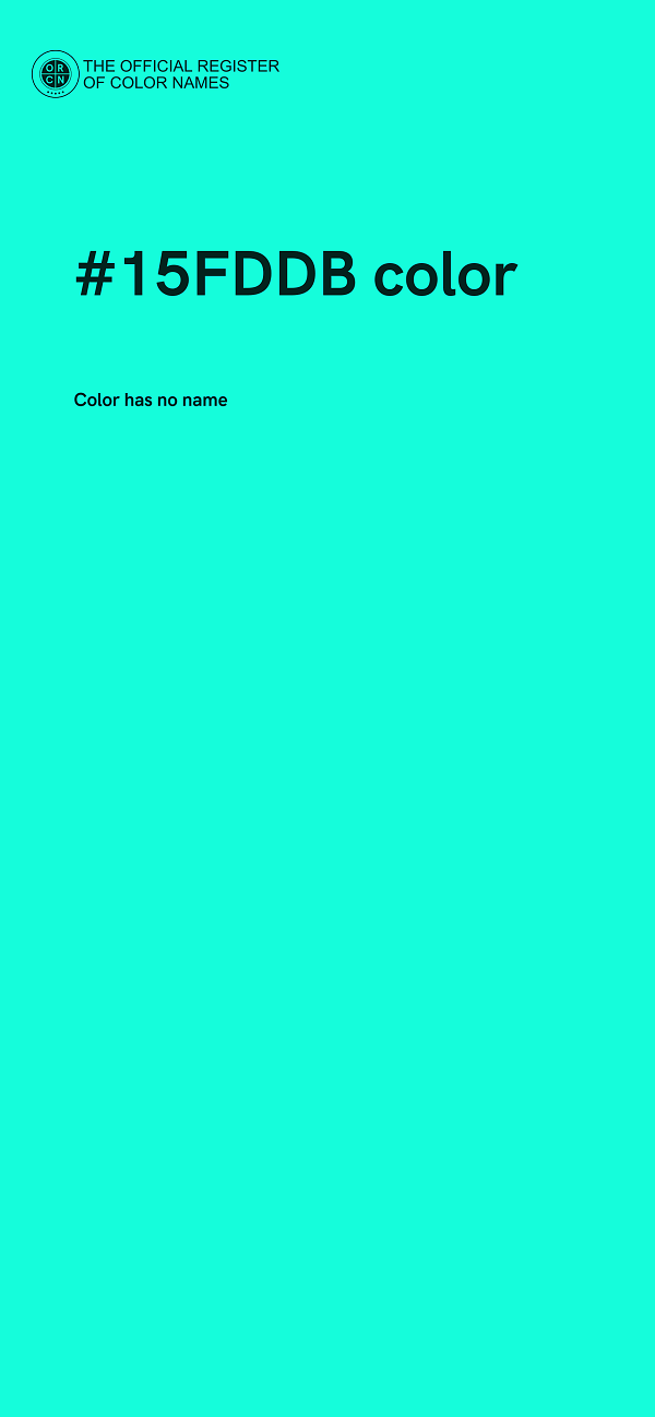 #15FDDB color image