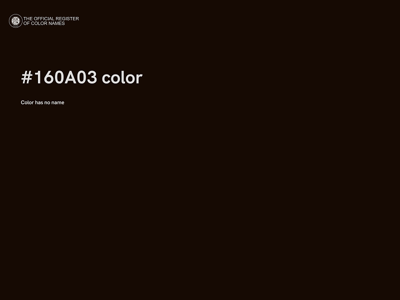 #160A03 color image