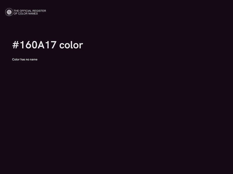 #160A17 color image
