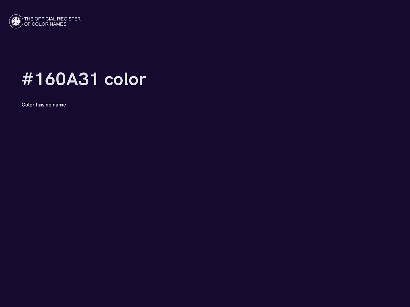 #160A31 color image