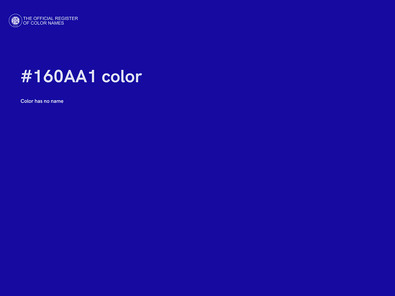 #160AA1 color image