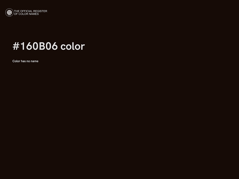 #160B06 color image