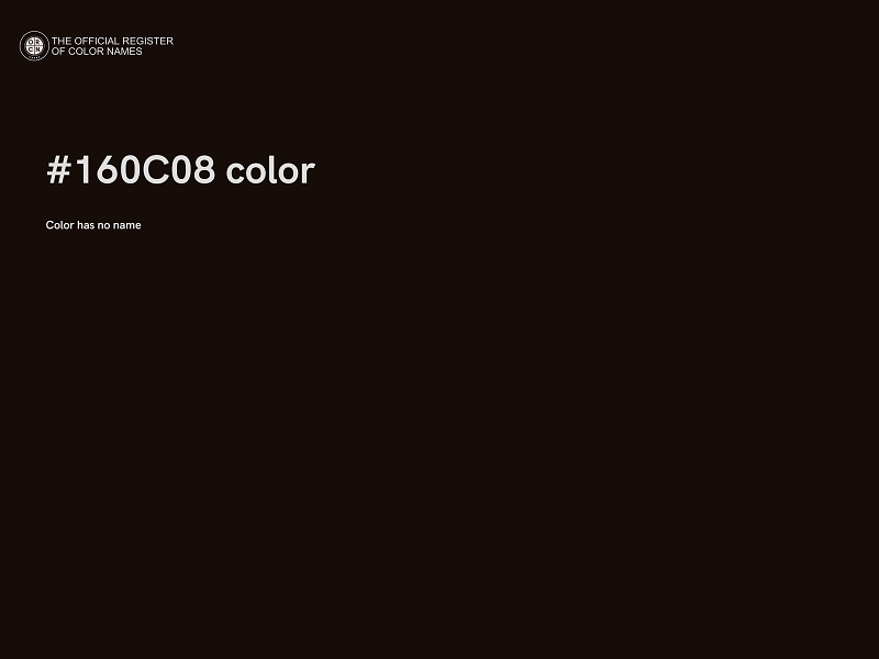 #160C08 color image