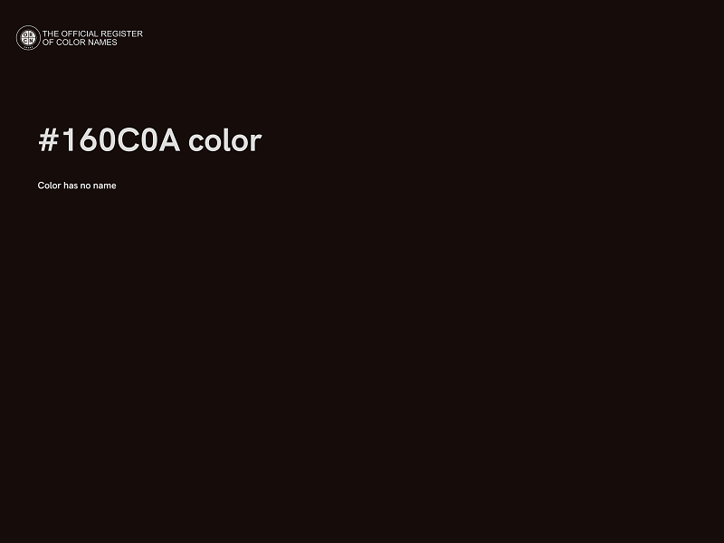 #160C0A color image