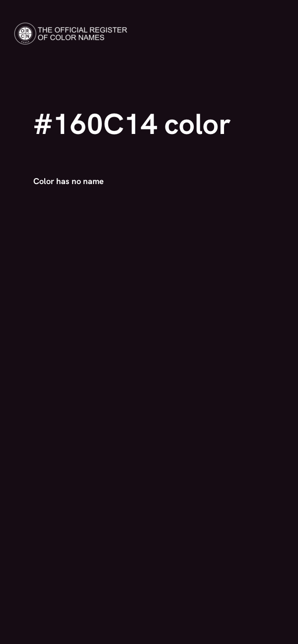 #160C14 color image