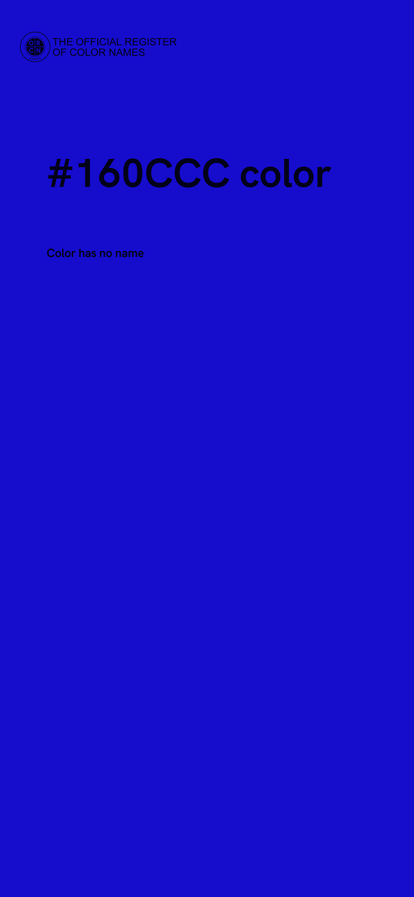 #160CCC color image