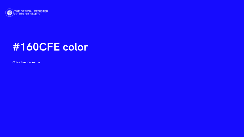 #160CFE color image